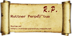 Ruttner Perpétua névjegykártya